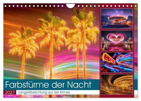 Farbstürme der Nacht (Wandkalender 2027 DIN A4 quer), CALVENDO Monatskalender