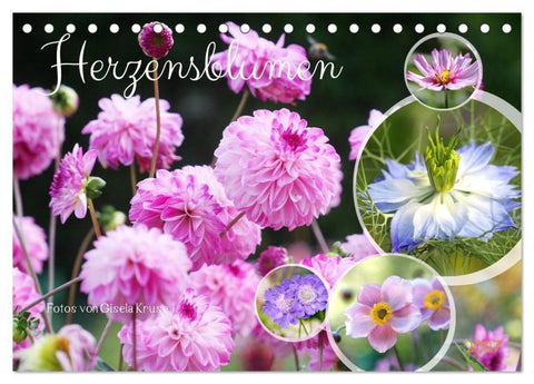 Herzensblumen (Tischkalender 2027 DIN A5 quer), CALVENDO Monatskalender