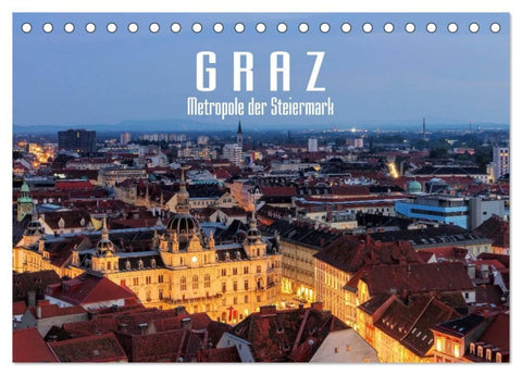 Graz - Metropole der Steiermark (Tischkalender 2026 DIN A5 quer), CALVENDO Monatskalender