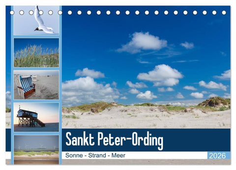 Sankt Peter-Ording. Sonne - Strand - Meer (Tischkalender 2026 DIN A5 quer), CALVENDO Monatskalender