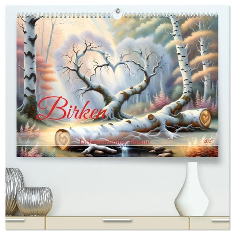 Birken Liebenswürdige Bäume (hochwertiger Premium Wandkalender 2027 DIN A2 quer), Kunstdruck in Hochglanz