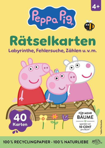 Peppa Pig Rätselkarten: Labyrinthe, Fehlersuche, Zählen u. v. m.