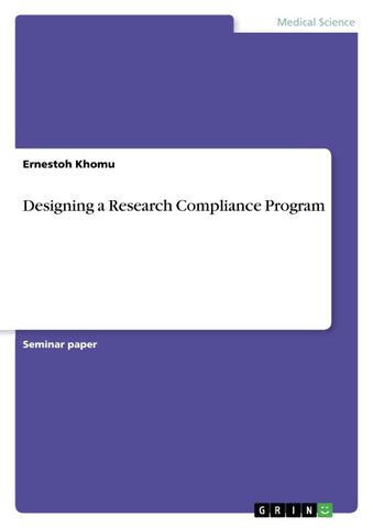 Designing a Research Compliance Program
