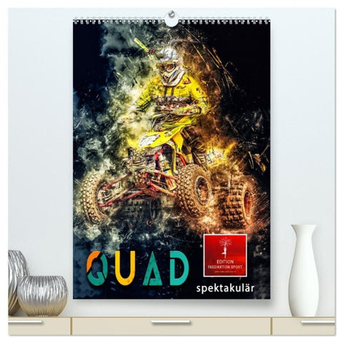 Quad spektakulär (hochwertiger Premium Wandkalender 2027 DIN A2 hoch), Kunstdruck in Hochglanz