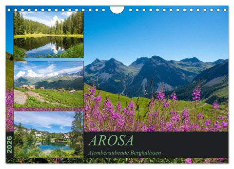 Arosa - Atemberaubende Bergkulissen (Wandkalender 2026 DIN A4 quer), CALVENDO Monatskalender