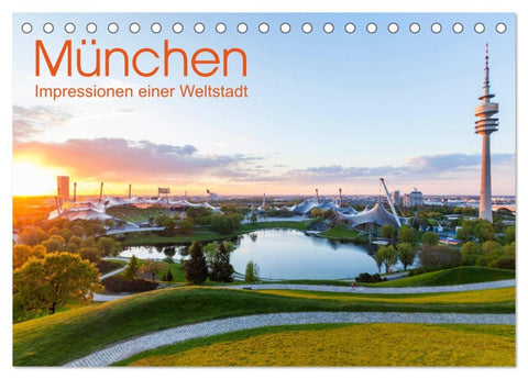 MÜNCHEN Impressionen einer Weltstadt (Tischkalender 2026 DIN A5 quer), CALVENDO Monatskalender