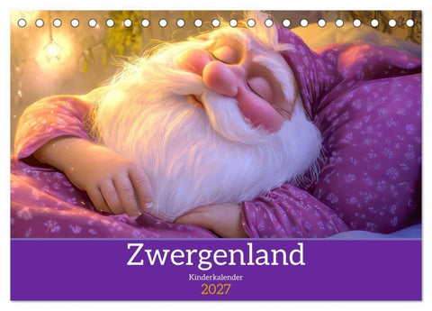 Zwergenland - Kinderkalender (Tischkalender 2027 DIN A5 quer), CALVENDO Monatskalender