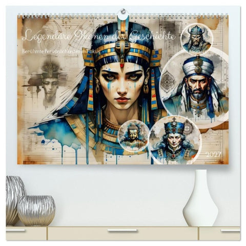 Legendäre Ikonen der Geschichte (hochwertiger Premium Wandkalender 2027 DIN A2 quer), Kunstdruck in Hochglanz