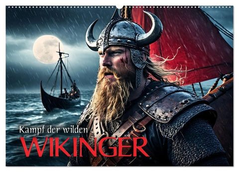 Kampf der wilden Wikinger (Wandkalender 2027 DIN A2 quer), CALVENDO Monatskalender