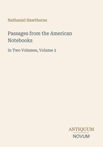 Passages from the American Notebooks