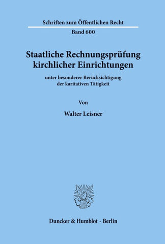 Staatliche Rechnungsprüfung kirchlicher Einrichtungen,