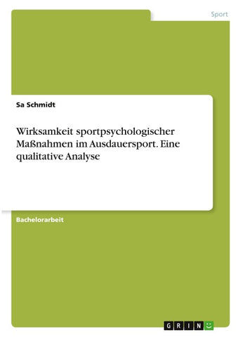 Wirksamkeit sportpsychologischer Maßnahmen im Ausdauersport. Eine qualitative Analyse