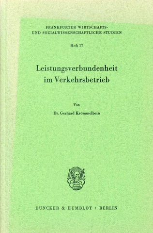 Leistungsverbundenheit im Verkehrsbetrieb.