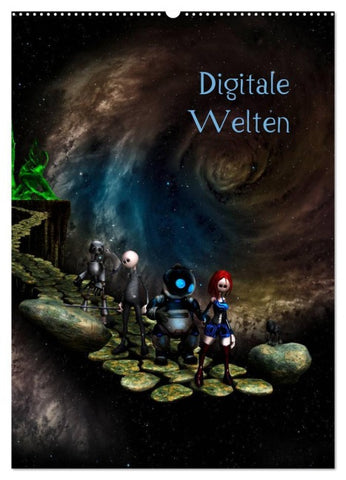 Digitale Welten (Wandkalender 2026 DIN A2 hoch), CALVENDO Monatskalender