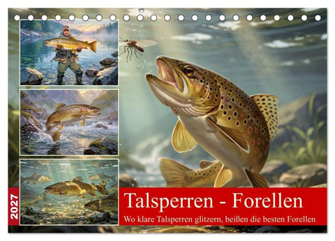 Talsperren - Forellen (Tischkalender 2027 DIN A5 quer), CALVENDO Monatskalender