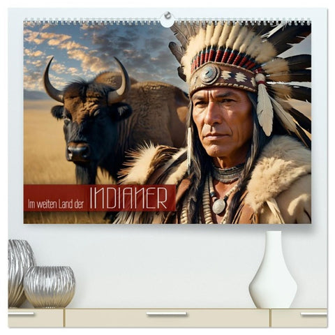 Im weiten Land der Indianer (hochwertiger Premium Wandkalender 2027 DIN A2 quer), Kunstdruck in Hochglanz