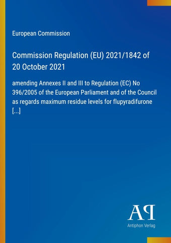 Commission Regulation (EU) 2021/1842 of 20 October 2021