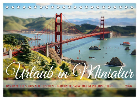 Urlaub in Miniatur (Tischkalender 2026 DIN A5 quer), CALVENDO Monatskalender