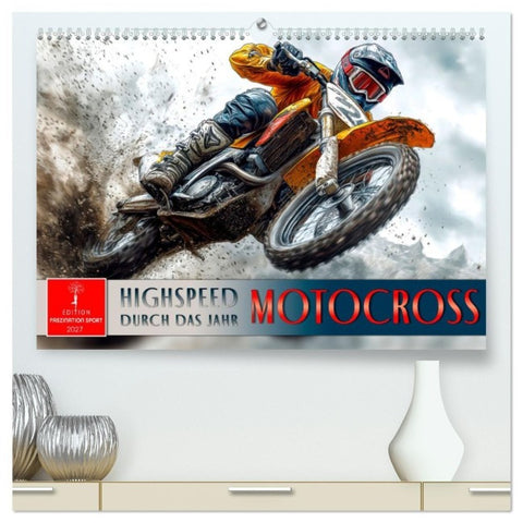 Motocross - Highspeed durch das Jahr (hochwertiger Premium Wandkalender 2027 DIN A2 quer), Kunstdruck in Hochglanz