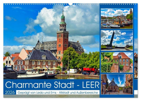 Charmante Stadt - LEER (Wandkalender 2026 DIN A2 quer), CALVENDO Monatskalender