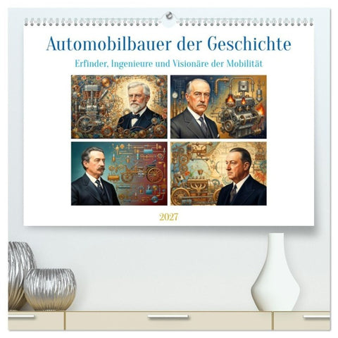 Automobilbauer der Geschichte (hochwertiger Premium Wandkalender 2027 DIN A2 quer), Kunstdruck in Hochglanz