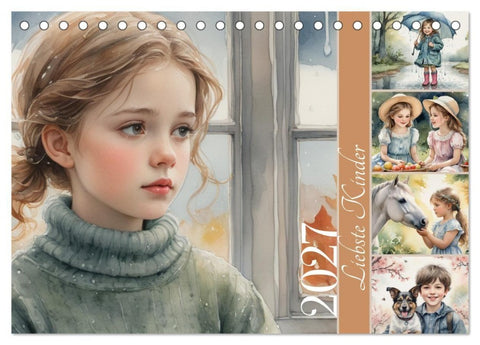 Liebste Kinder (Tischkalender 2027 DIN A5 quer), CALVENDO Monatskalender