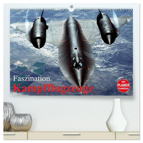 Faszination Kampfflugzeuge (hochwertiger Premium Wandkalender 2026 DIN A2 quer), Kunstdruck in Hochglanz