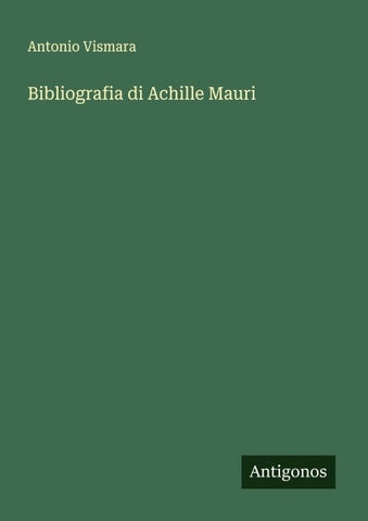 Bibliografia di Achille Mauri