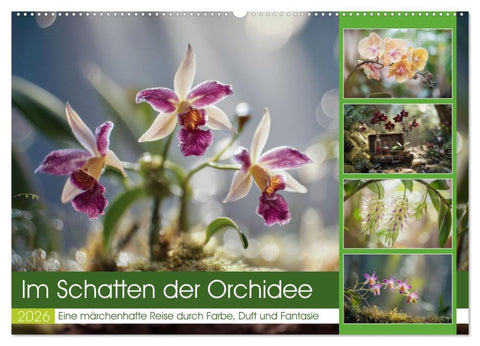 Im Schatten der Orchidee (Wandkalender 2026 DIN A2 quer), CALVENDO Monatskalender