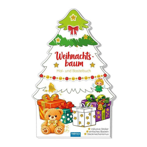 TRÖTSCH - Mal- und Bastelbuch Weihnachtsbaum Mal- und Bastelbuch| Ab 4 Jahren
