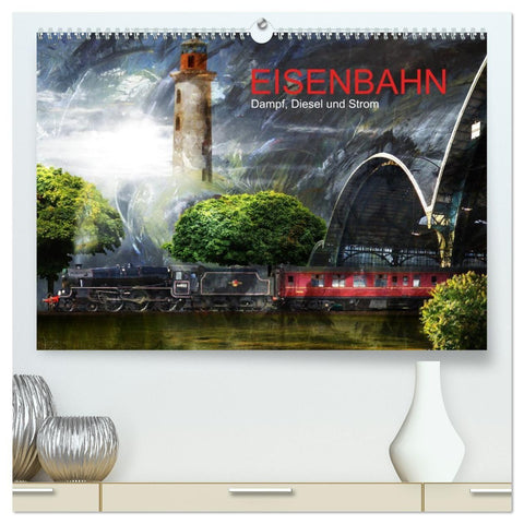 EISENBAHN - Dampf, Diesel und Strom (hochwertiger Premium Wandkalender 2027 DIN A2 quer), Kunstdruck in Hochglanz