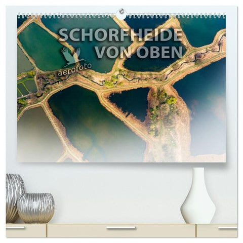 Schorfheide von oben (hochwertiger Premium Wandkalender 2027 DIN A2 quer), Kunstdruck in Hochglanz