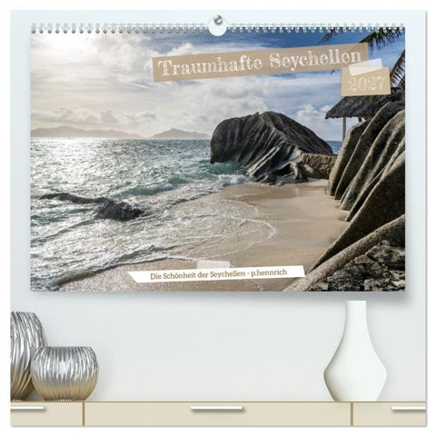 Traumhafte Seychellen (hochwertiger Premium Wandkalender 2027 DIN A2 quer), Kunstdruck in Hochglanz