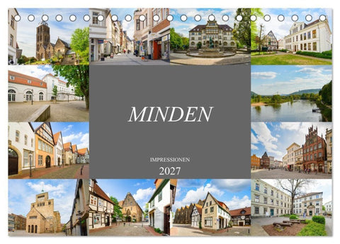 Minden Impressionen (Tischkalender 2027 DIN A5 quer), CALVENDO Monatskalender