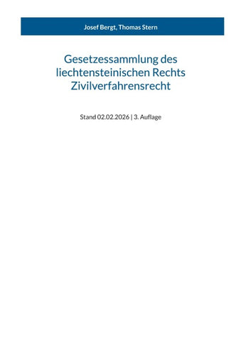 Gesetzessammlung des liechtensteinischen Rechts - Zivilverfahrensrecht