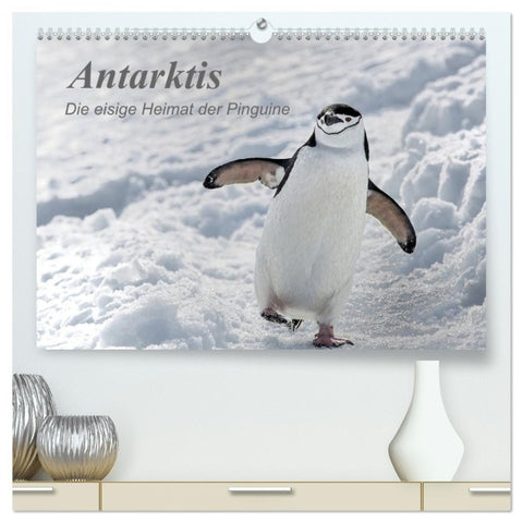 Antarktis, die eisige Heimat der Pinguine (hochwertiger Premium Wandkalender 2026 DIN A2 quer), Kunstdruck in Hochglanz