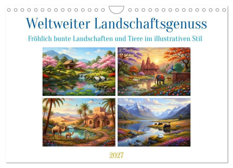 Weltweiter Landschaftsgenuss (Wandkalender 2027 DIN A4 quer), CALVENDO Monatskalender