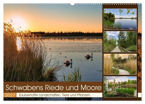 Schwabens Riede und Moore (Wandkalender 2027 DIN A2 quer), CALVENDO Monatskalender