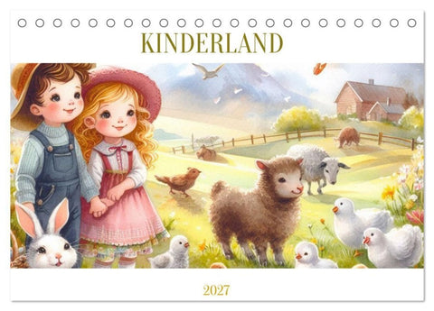 KINDERLAND (Tischkalender 2027 DIN A5 quer), CALVENDO Monatskalender