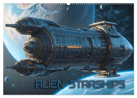 Alien Starships (Wandkalender 2027 DIN A2 quer), CALVENDO Monatskalender