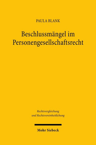 Beschlussmängel im Personengesellschaftsrecht
