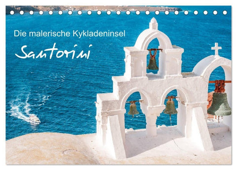 Santorini - Die malerische Kykladeninsel (Tischkalender 2027 DIN A5 quer), CALVENDO Monatskalender