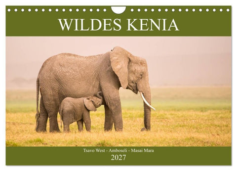 Wildes Kenia (Wandkalender 2027 DIN A4 quer), CALVENDO Monatskalender
