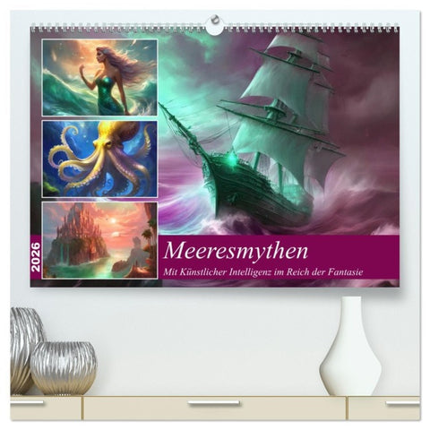 Meeresmythen (hochwertiger Premium Wandkalender 2026 DIN A2 quer), Kunstdruck in Hochglanz