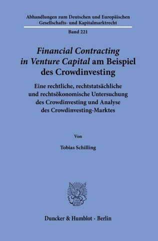 ›Financial Contracting in Venture Capital‹ am Beispiel des Crowdinvesting.