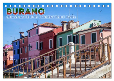 BURANO Charmante und farbenfrohe Insel (Tischkalender 2026 DIN A5 quer), CALVENDO Monatskalender
