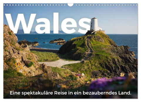 Wales - Eine spektakuläre Reise in ein bezauberndes Land. (Wandkalender 2027 DIN A3 quer), CALVENDO Monatskalender