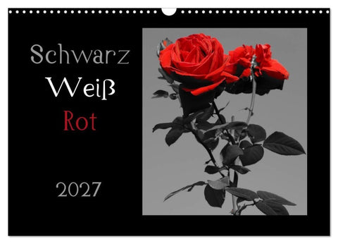 Schwarz-Weiß-Rot (Wandkalender 2027 DIN A3 quer), CALVENDO Monatskalender