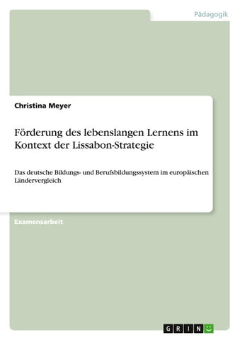 Förderung des lebenslangen Lernens im Kontext der Lissabon-Strategie