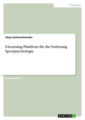 E-Learning Plattfrom für die Vorlesung Sportpsychologie